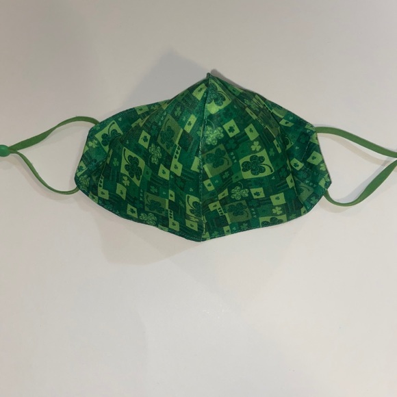 Handmade St. Patty’s Day Adult Face Mask - Picture 2 of 4